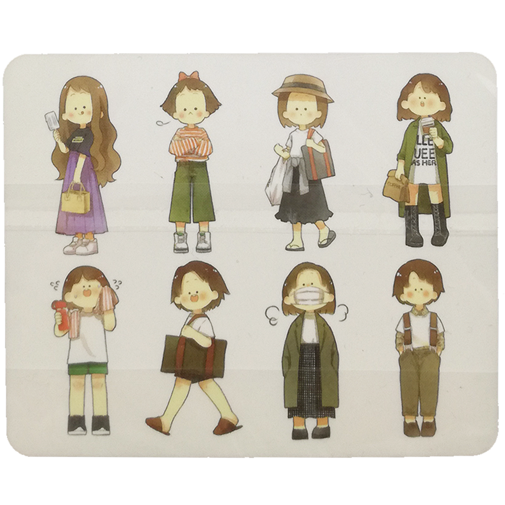 Sumomo Fashion Girl Washi Masking Sticker
