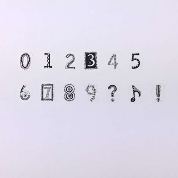 Bande Masking Roll Sticker Petit Number 0-9
