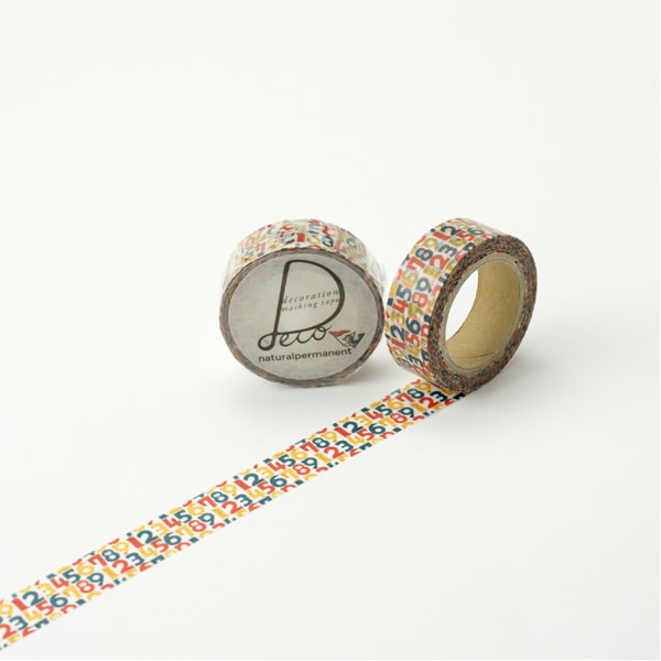 Round Top Masking Tape - Space Craft Natural Permanent Number