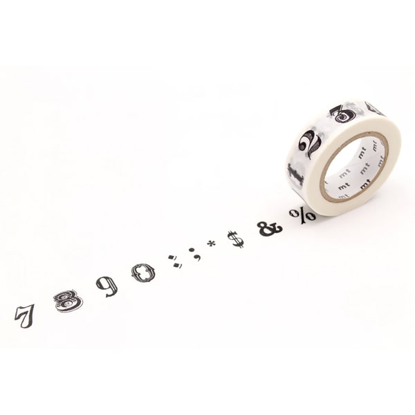MT Masking Tape - Number / Symbol Black