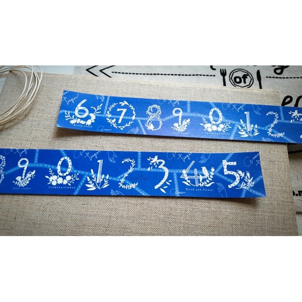 Hoppy Mini Box Tape - Dark Blue Number