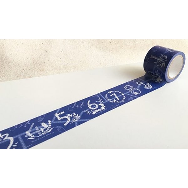 Hoppy Mini Box Tape - Dark Blue Number