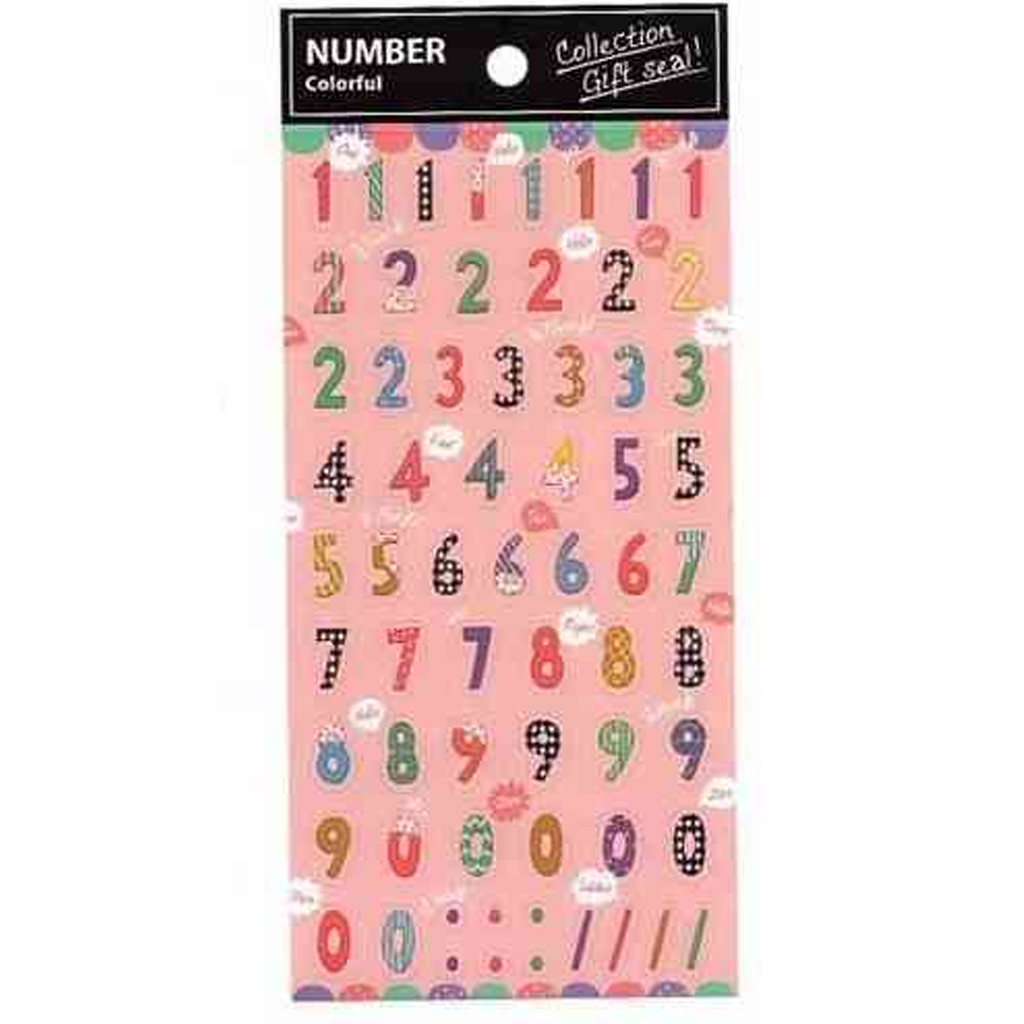 Collection Gift Seal - Number Colorful