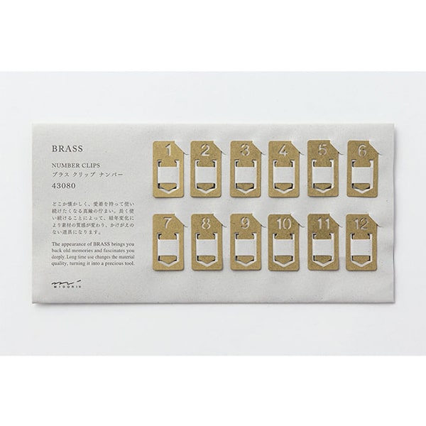 Traveler&#39;s Factory Brass Clip Number