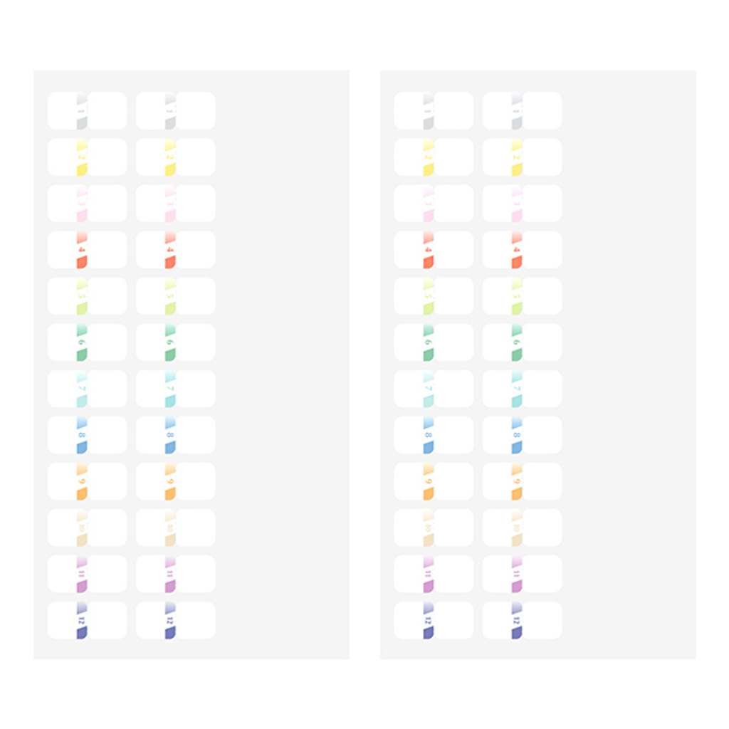 Midori Index Label Chirat Number Color