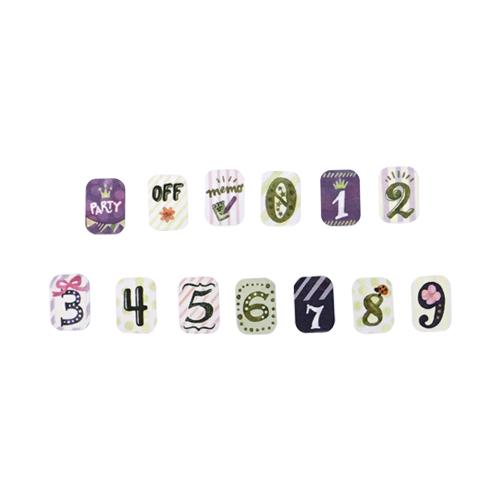 Bande Masking Roll Sticker Petit Numbers