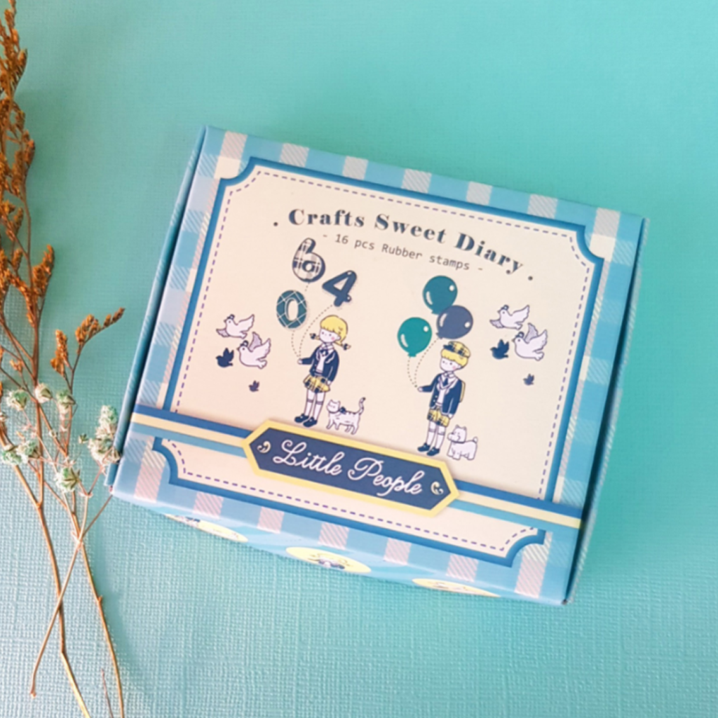 Micia Little People Sweet Diary Stamp Set - Numeral Balloon