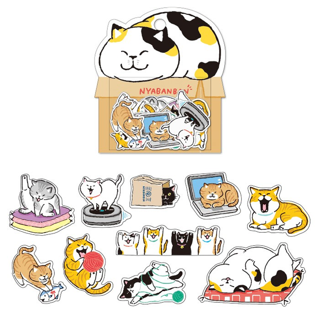 Mind Wave Flake Sticker Nyabanban Cat