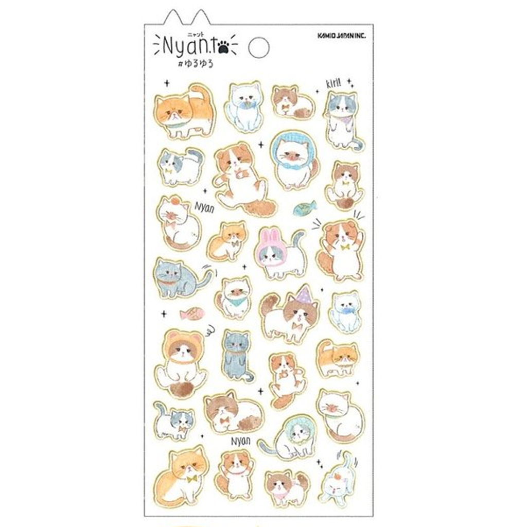 Kamio Japan Nyanto Sticker - Nyan Nyan Cat
