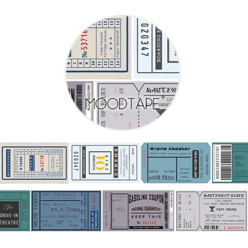 Moodtape Masking Tape - Old Ticket Stub