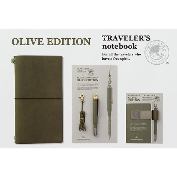 Traveler&#39;s Notebook Olive Edition Set