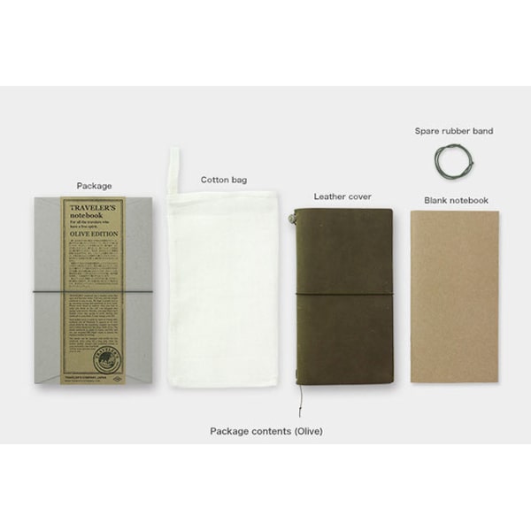 Traveler&#39;s Notebook Olive Edition Set