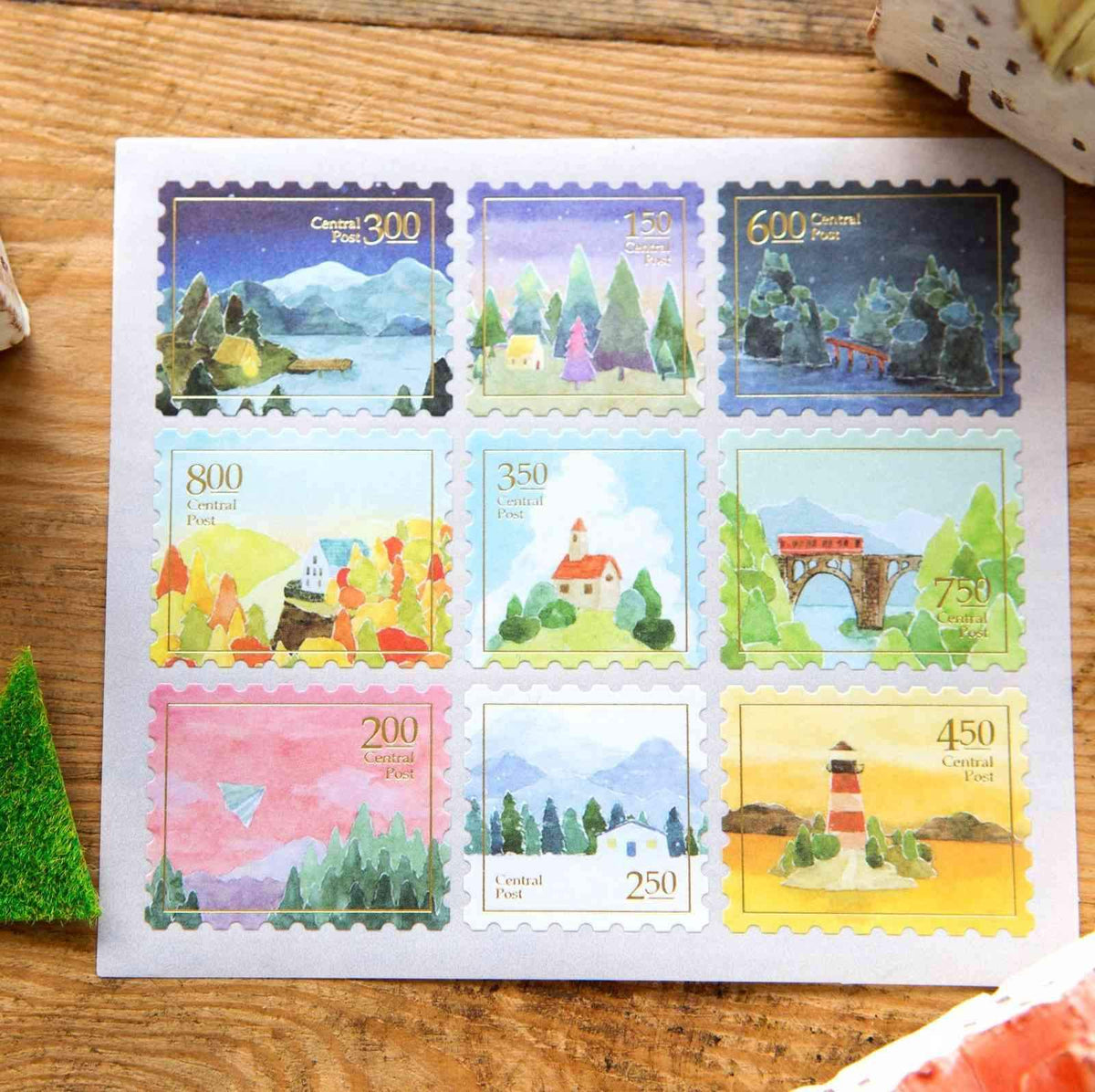 OURS Central Post Postage Stickers