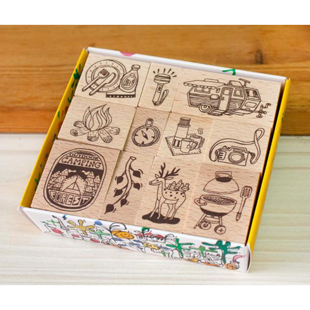 Micia X Monkey Cookies Stamp Set - Outdoor Camping