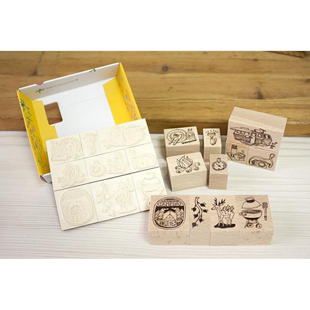 Micia X Monkey Cookies Stamp Set - Outdoor Camping