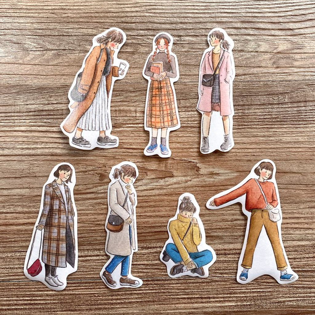 Point Chen Flake Sticker - Girl&#39;s Outfit