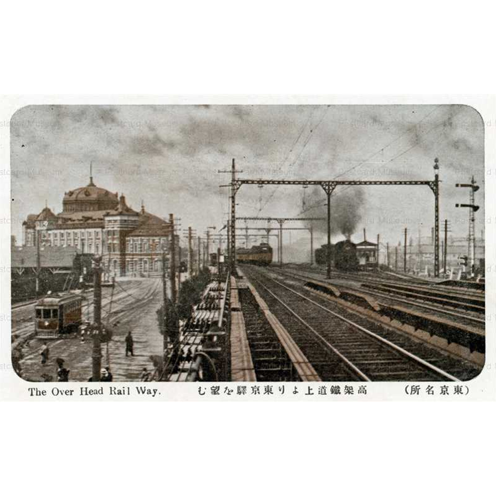 Vintage The Over Head Rail Way Postcard