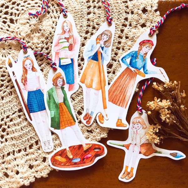 Flake Sticker Meow Meow Star - Painting Girl