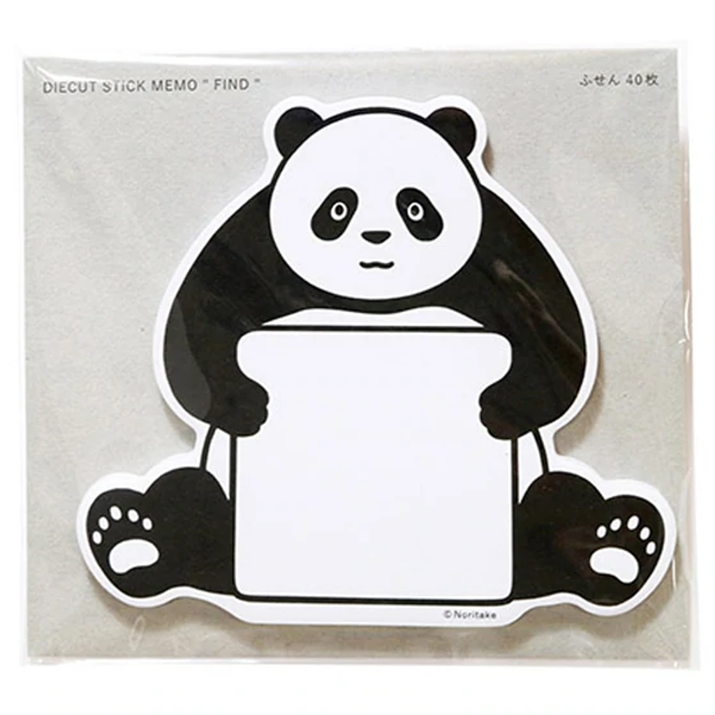 Greeting Life Die Cut Sticky Memo Noritake Panda