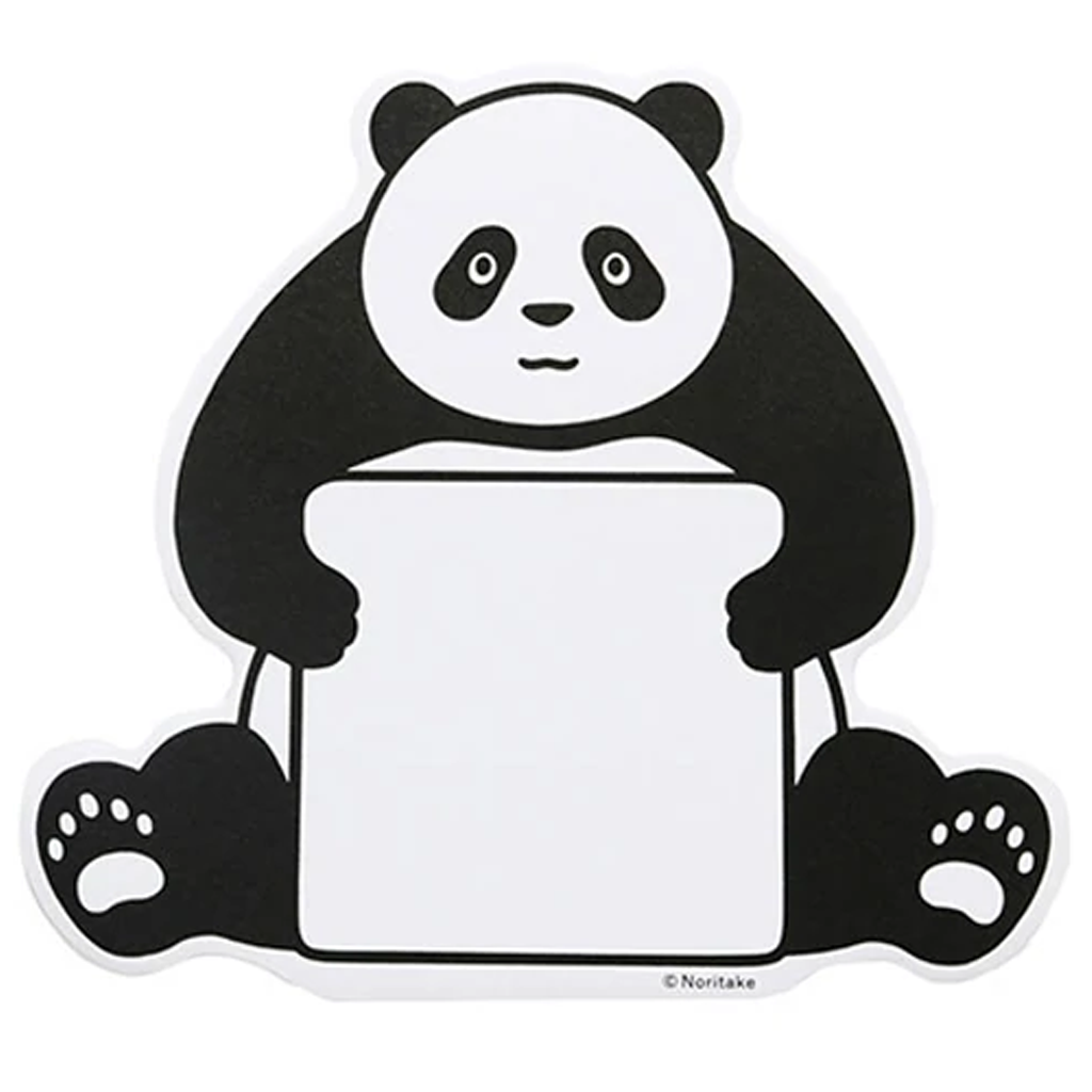 Greeting Life Die Cut Sticky Memo Noritake Panda