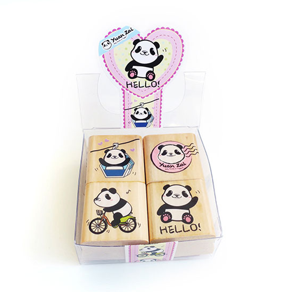 Micia Quartet Stamp Set - Cute Panda
