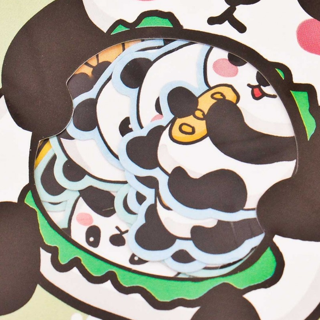 Nekoni Chubby Panda Flake Sticker