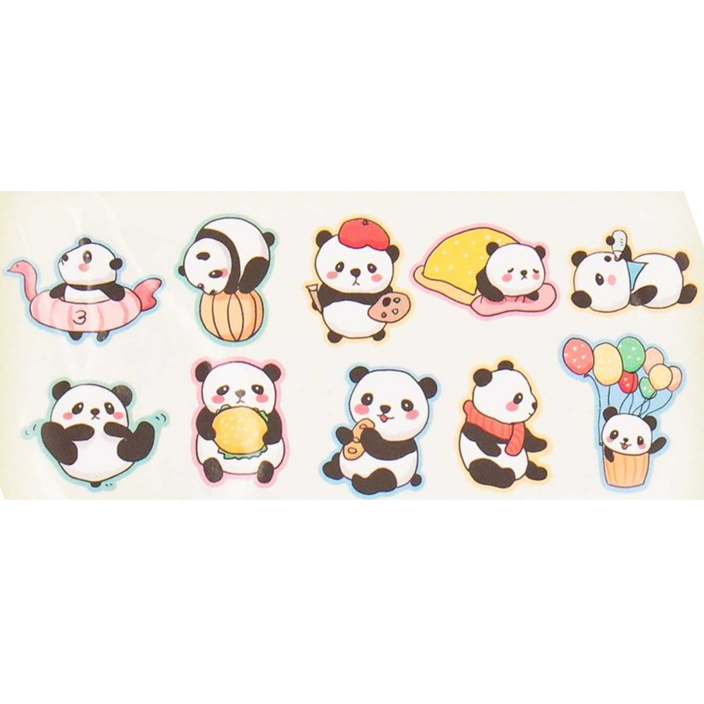 Nekoni Chubby Panda Flake Sticker