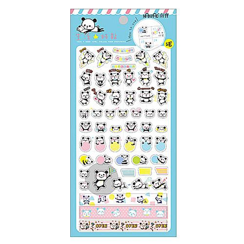 Nan Pao Transparent Sticker - Panda