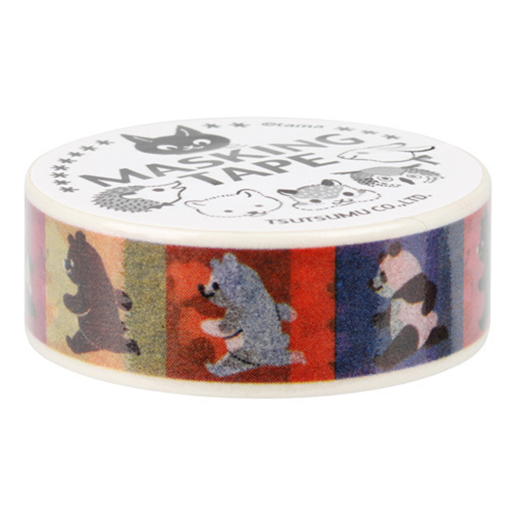 Tsutsumu Masking Tape - Bear And Panda