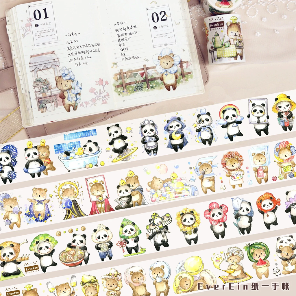 Ever & Ein Panda & Bear Washi Sampler