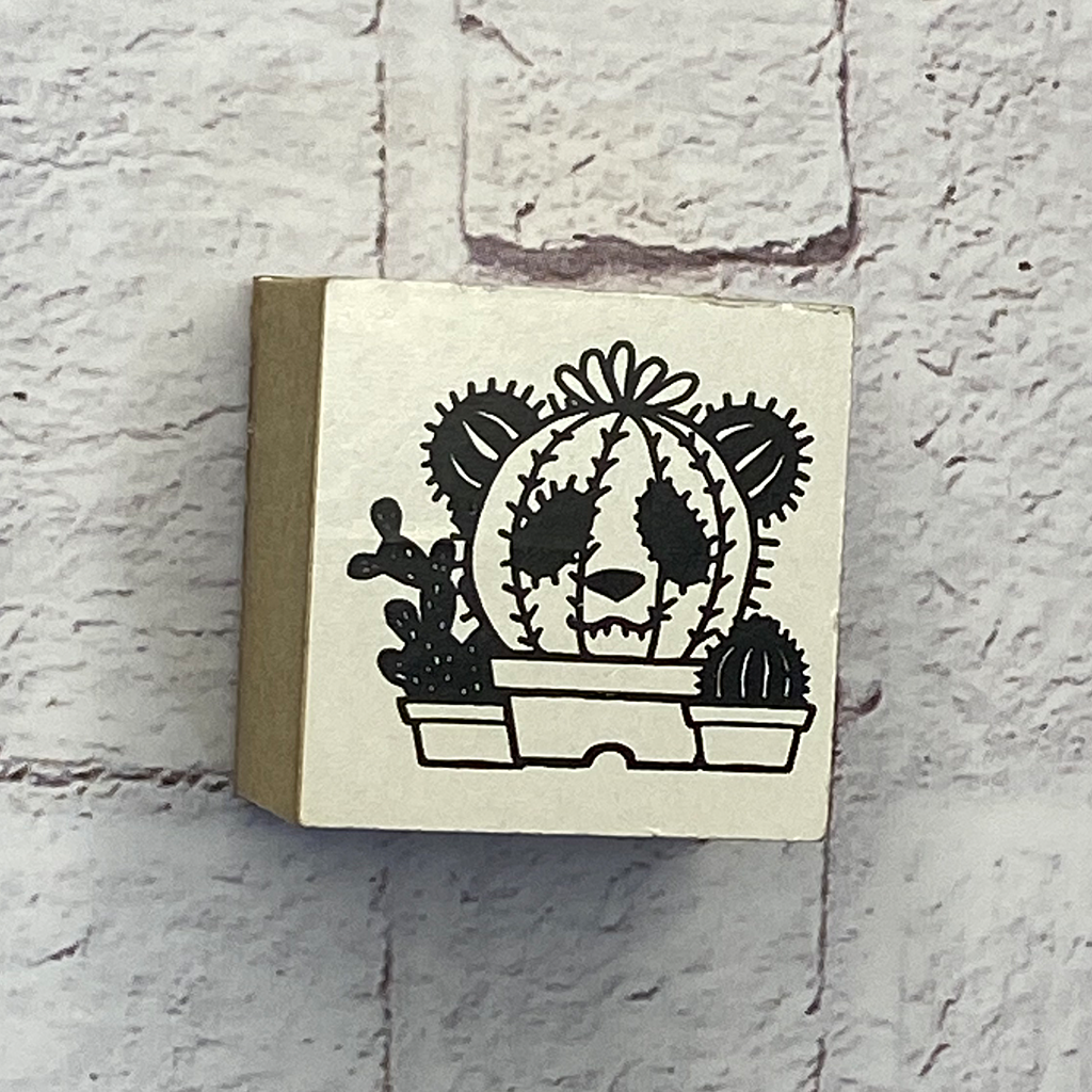 Sabotens Rubber Stamp - Cactus Panda