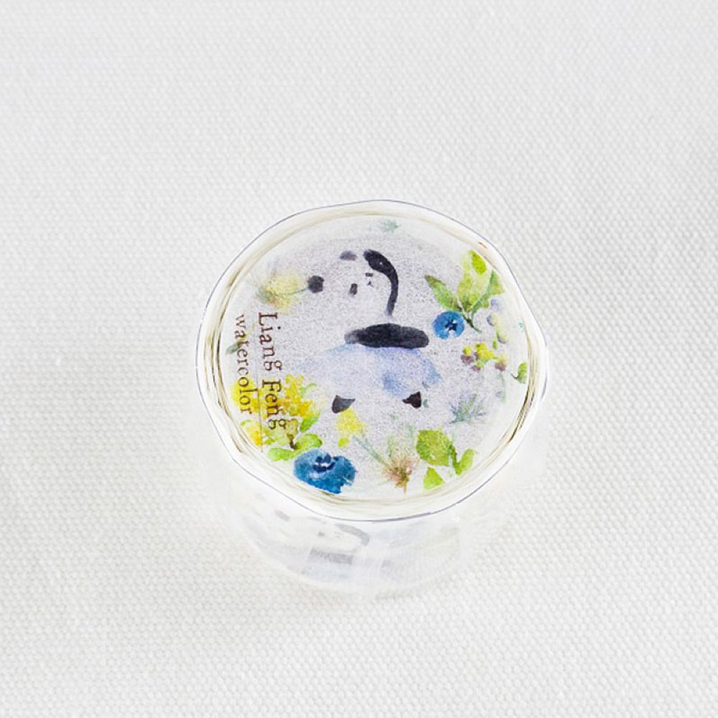 Liang Feng Watercolor Masking Tape - Panda Waltz