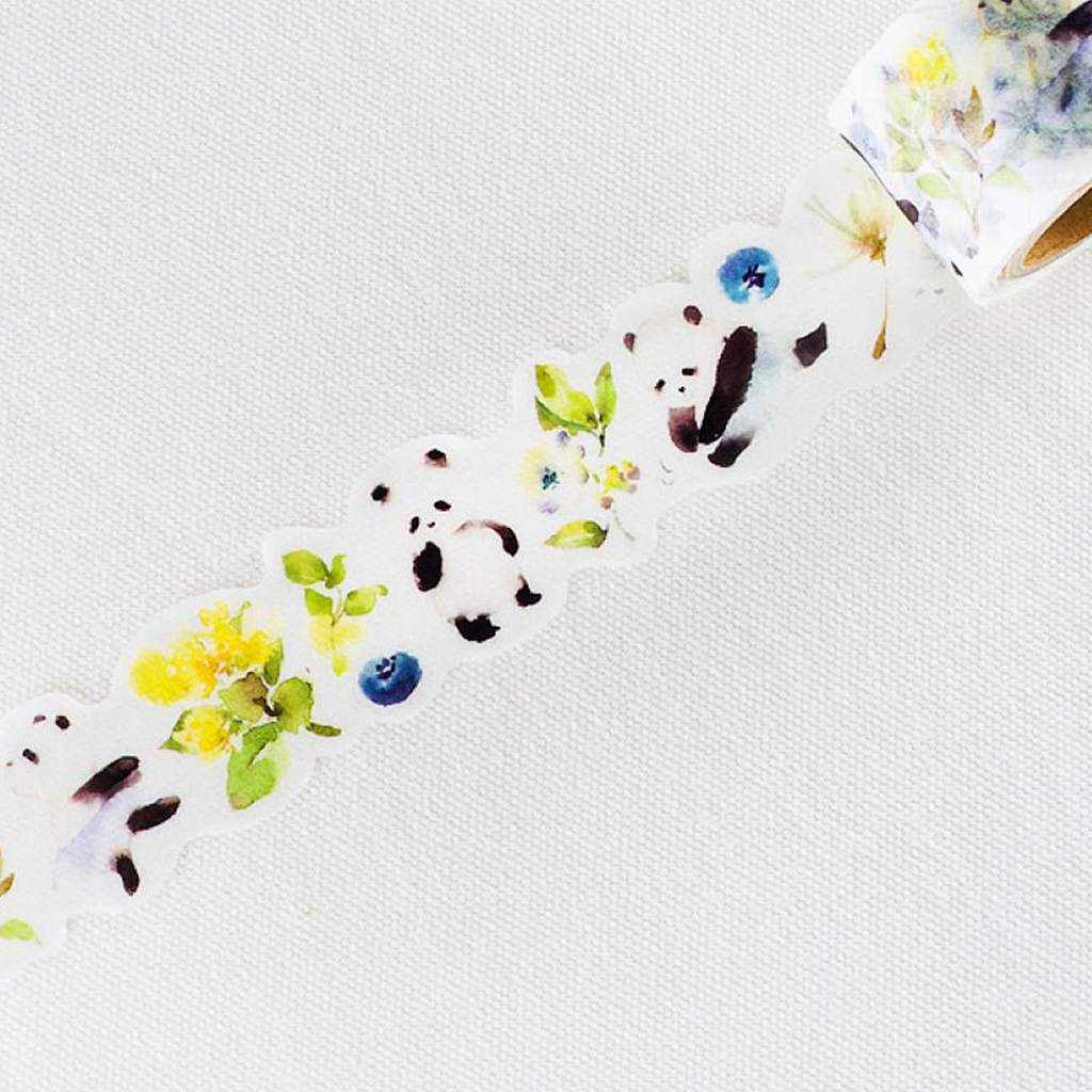 Liang Feng Watercolor Masking Tape - Panda Waltz
