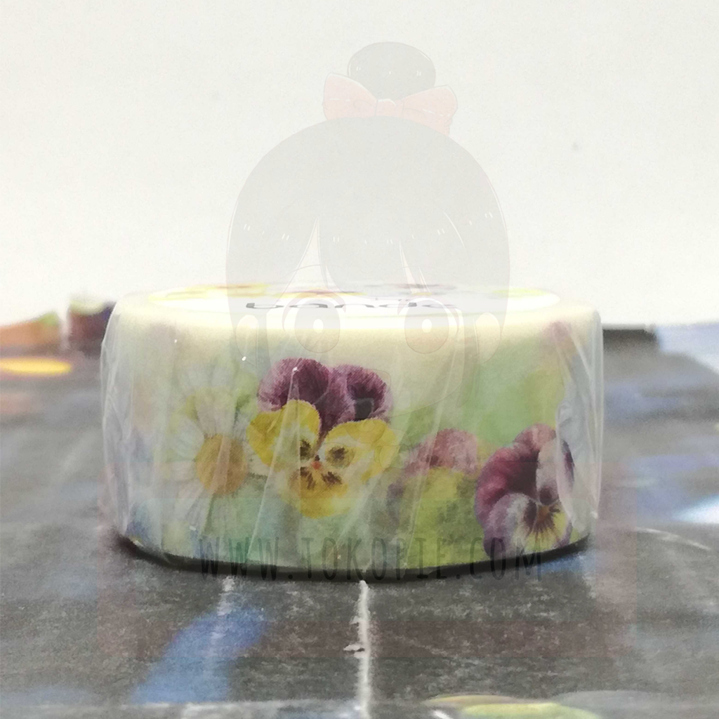Bande March&#39;e Masking Tape - Pansies And Flowers