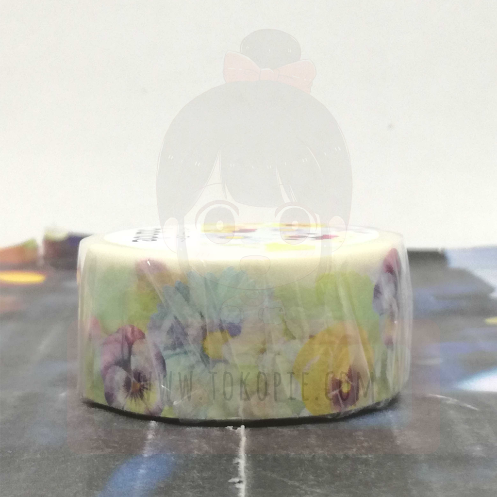 Bande March&#39;e Masking Tape - Pansies And Flowers