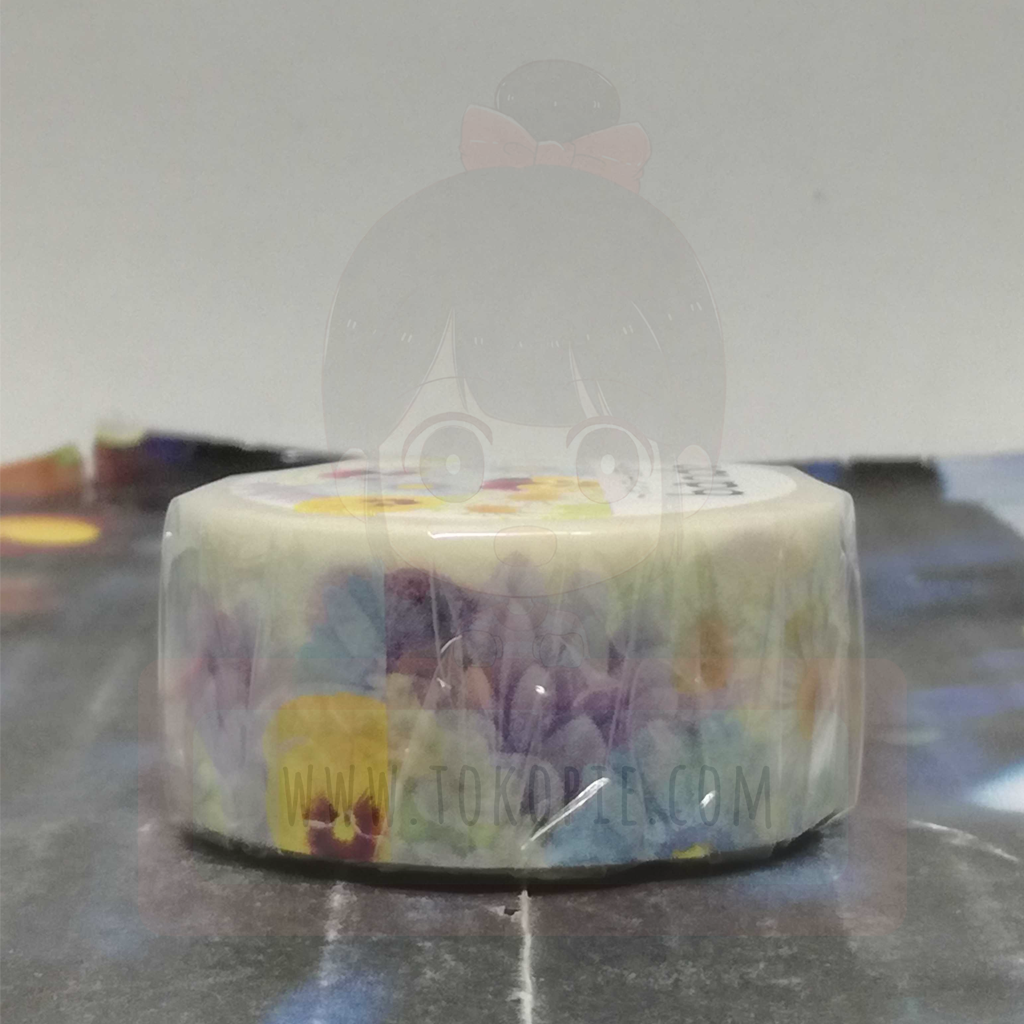 Bande March&#39;e Masking Tape - Pansies And Flowers