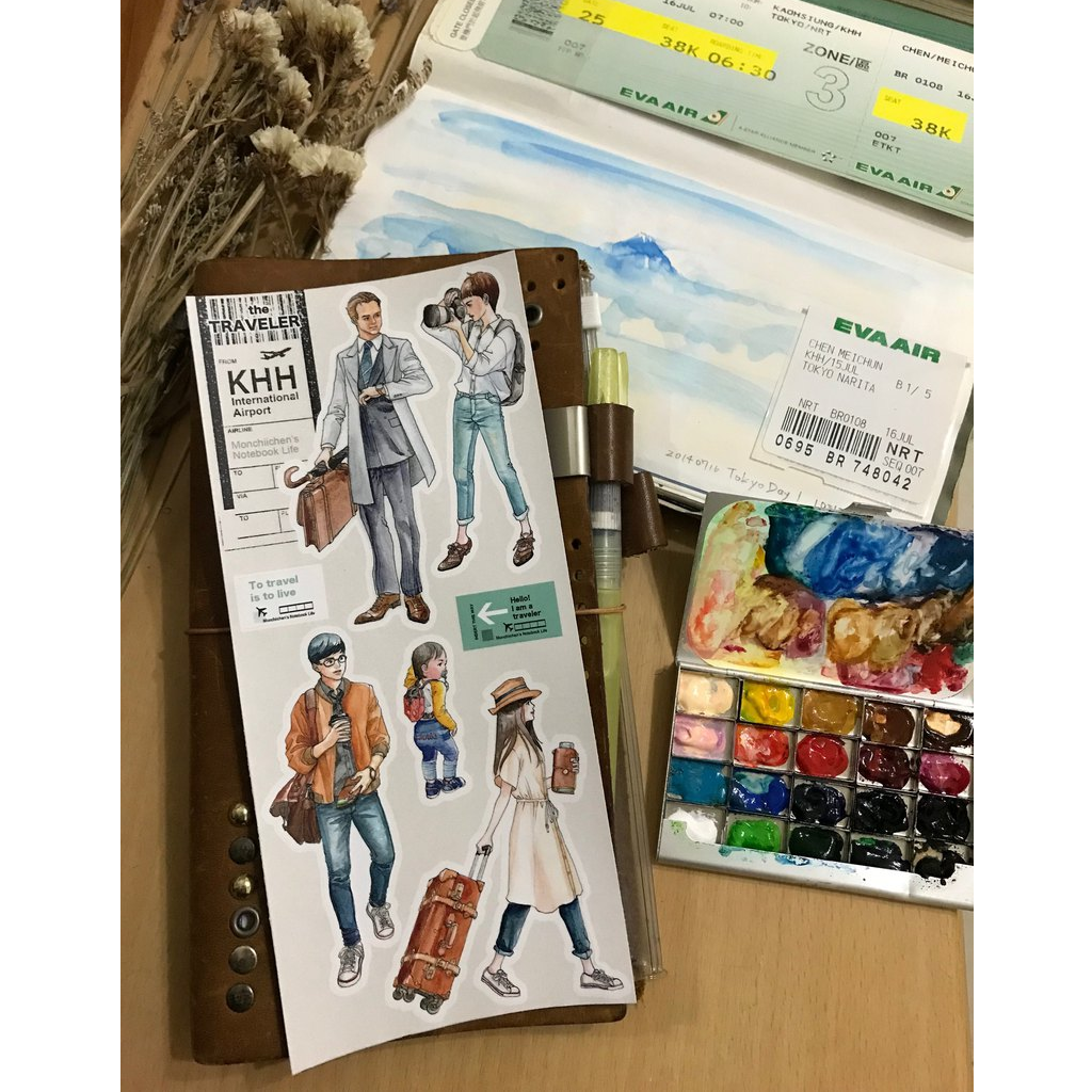 Monchiichen Sticker - The Traveler 1