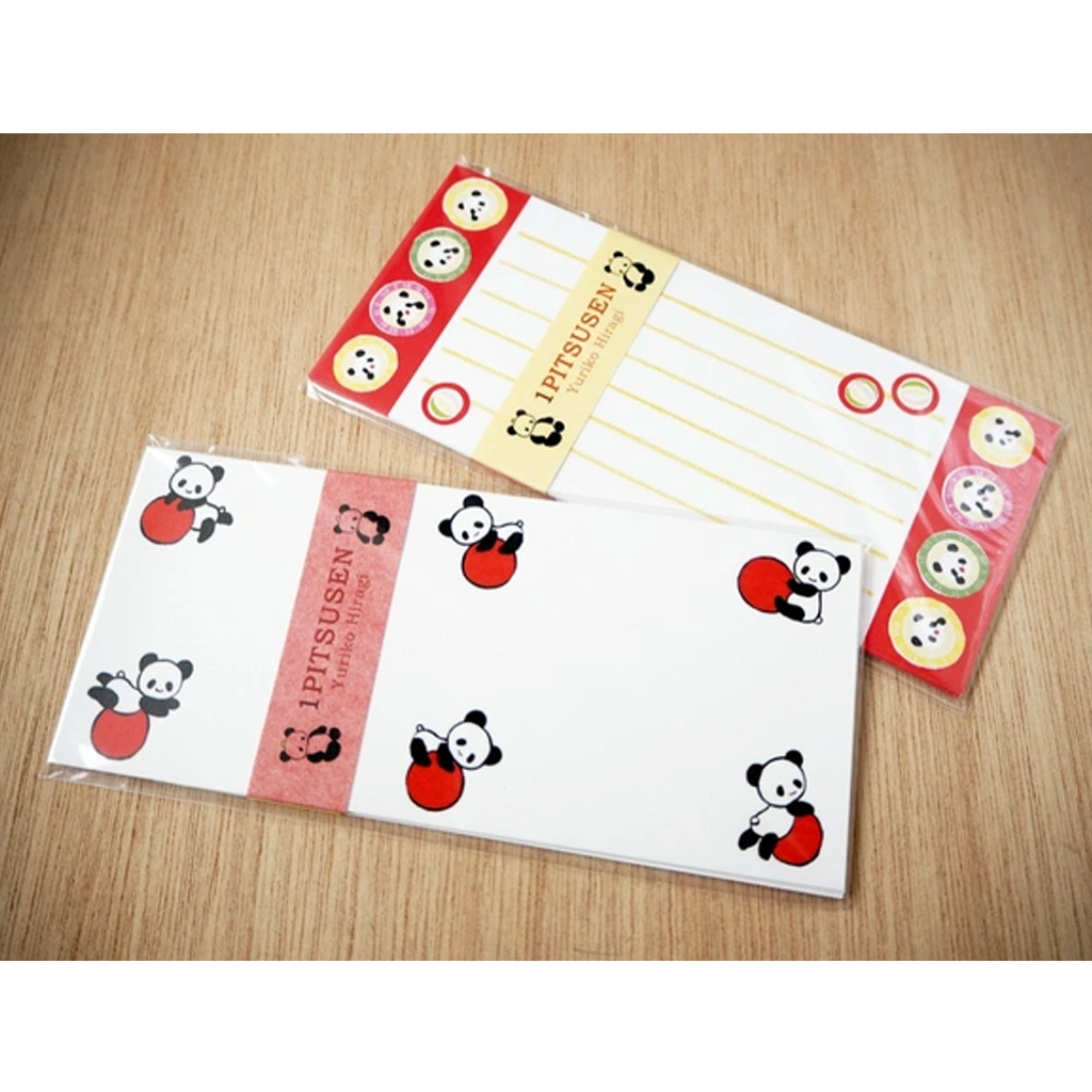 Yuriko Hiragi Retro Panda One-Stroke Paper A Set Memo