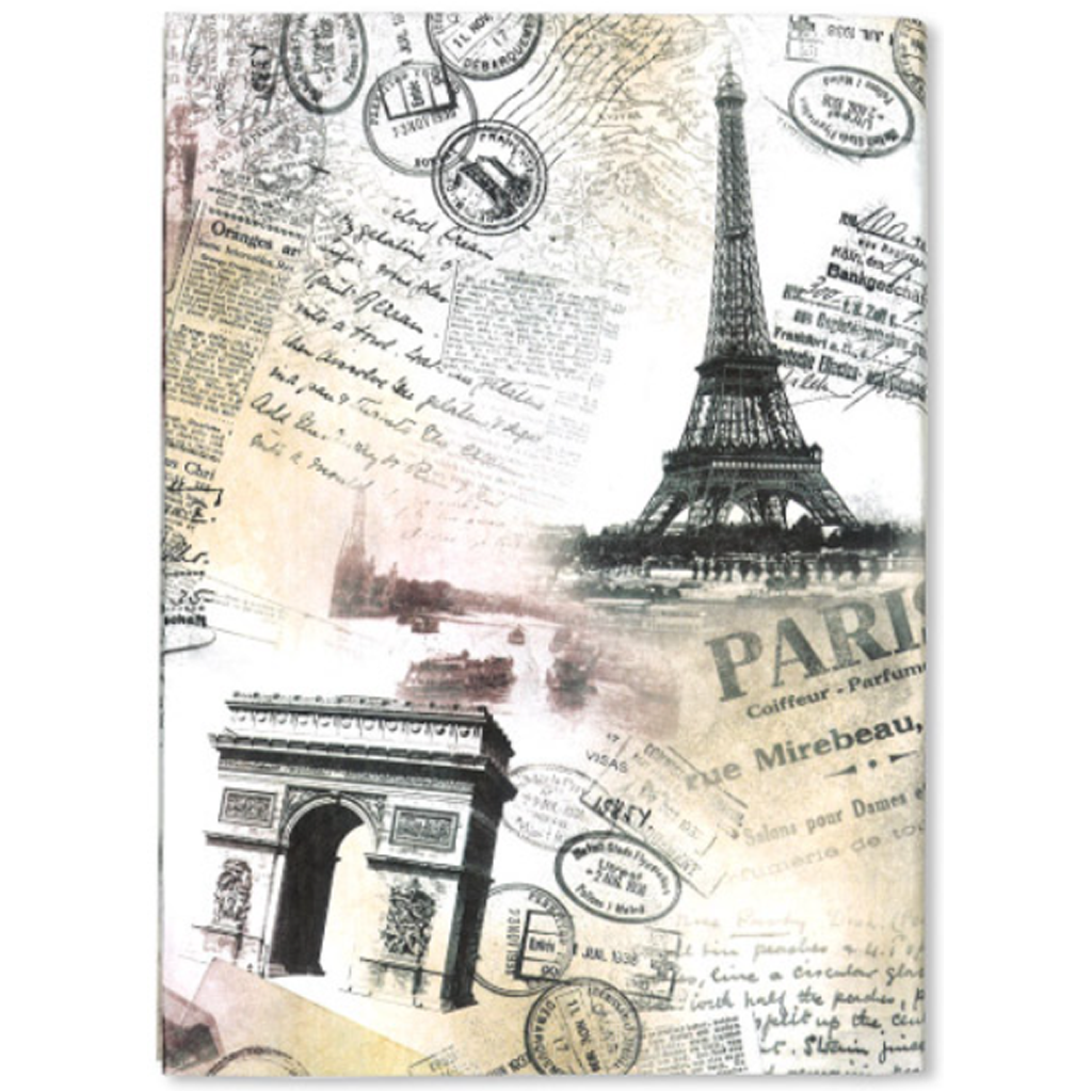 Artemis Japan Fiber Free Size Book Cover Eiffel Collage