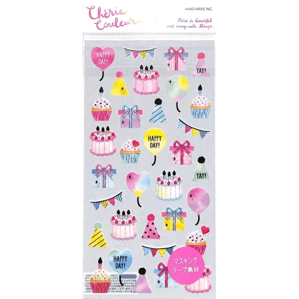 Mind Wave Cherie Couleur Sticker - Birthday Party