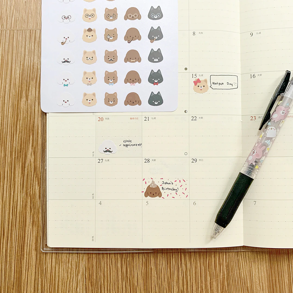 Florence Momo Sticker Sheet - Party Doggo