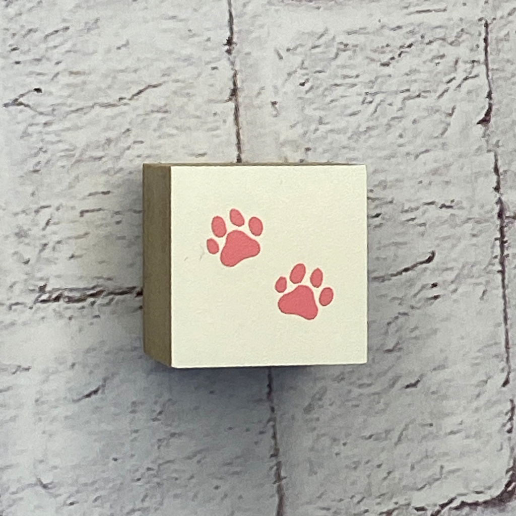 Beverly Rubber Stamp Pink Paws