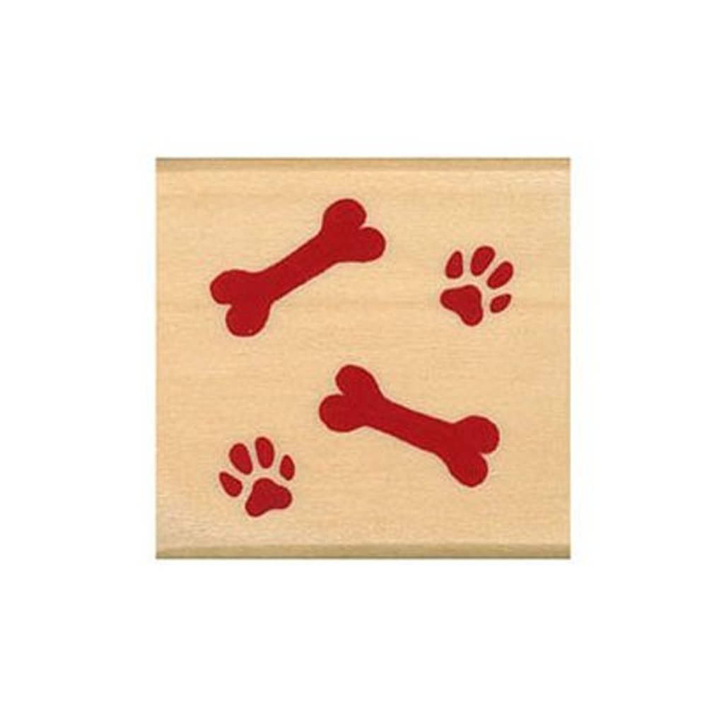 Kodomo No Kao Rubber Stamp - Paws And Bones