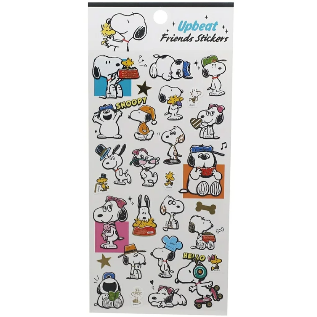 Kamio Japan Peanuts Snoopy Upbeat Friends Sticker - tokopie