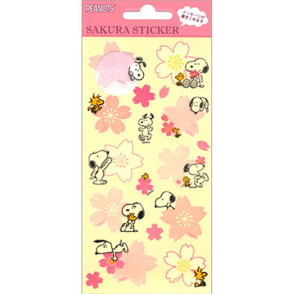 S &amp; C Peanuts Sakura Pink Sticker