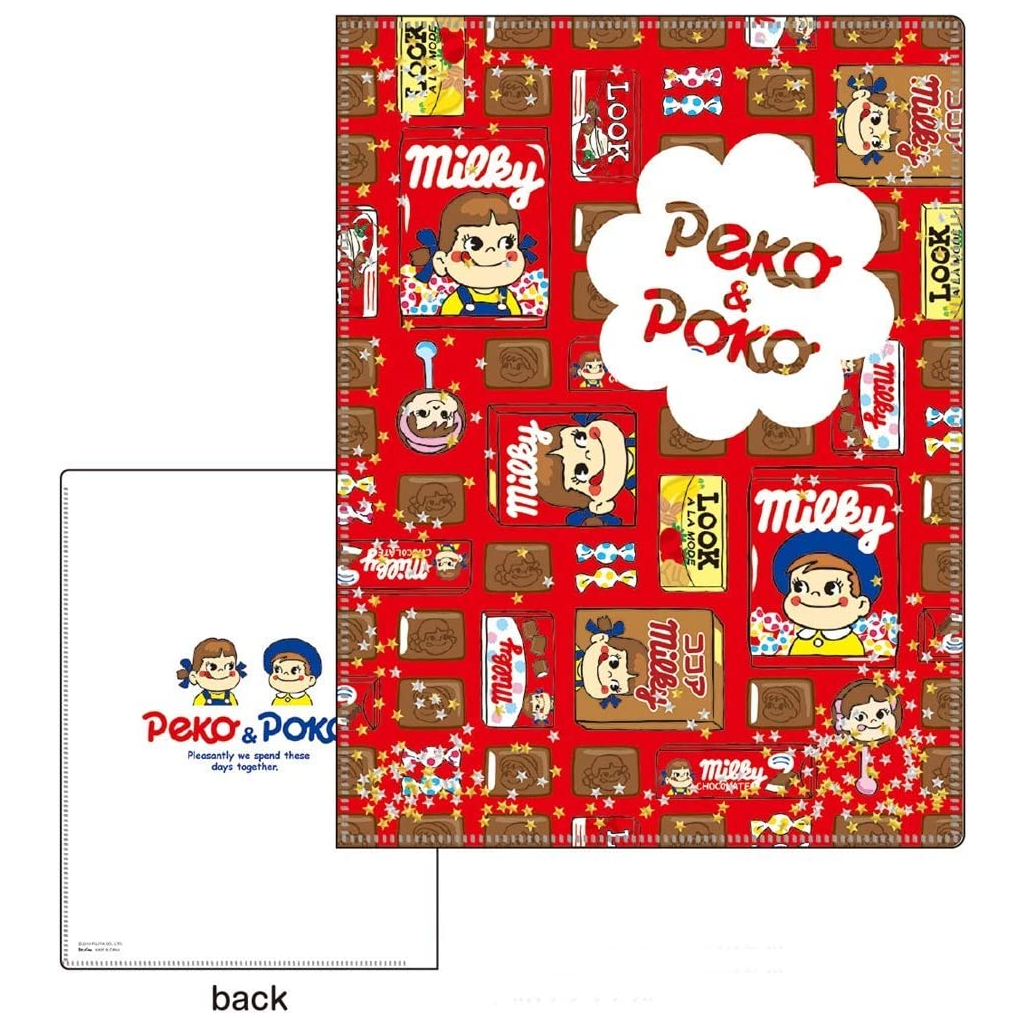 Delfino Milky Peko & Poko Sequins A4 Spread Clear File