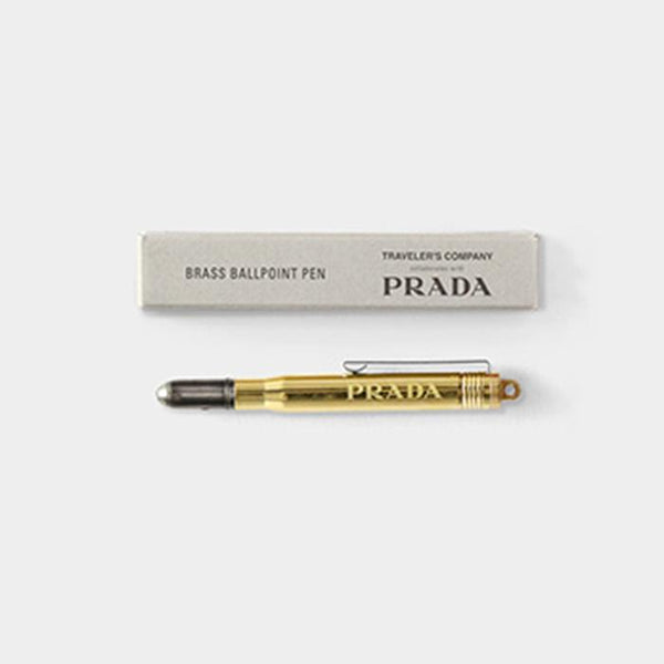 希少 レア プラダ PRADA ブラスボールペン トラベラーズ ゴールド Traveler's Factory Brass Ballpoint Pen PRADA - tokopie