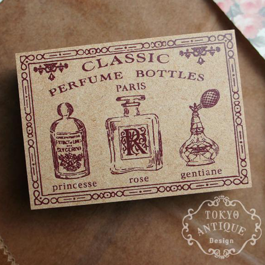 Tokyo Antique Rubber Stamp - Classic Perfume Bottles