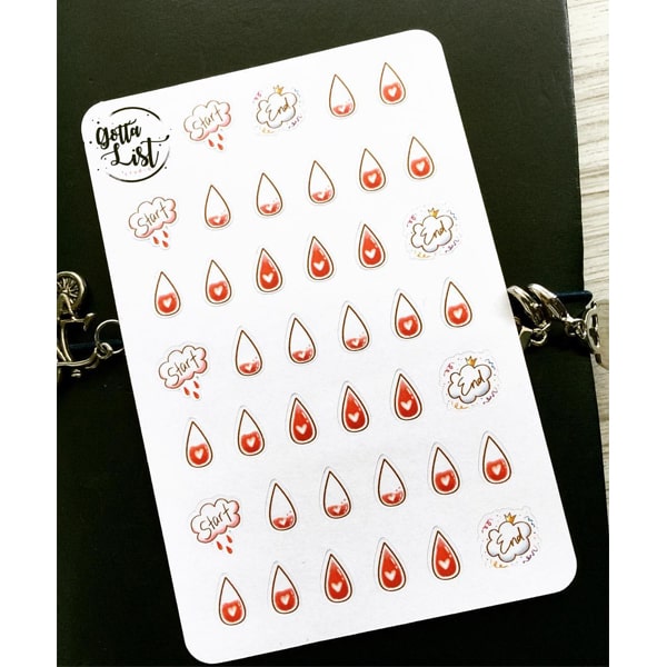 GottaList Sticker Planner Period Tracker