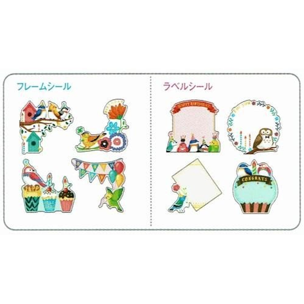 Mind Wave Photo Life Birthday Theme Birds Flake Sticker